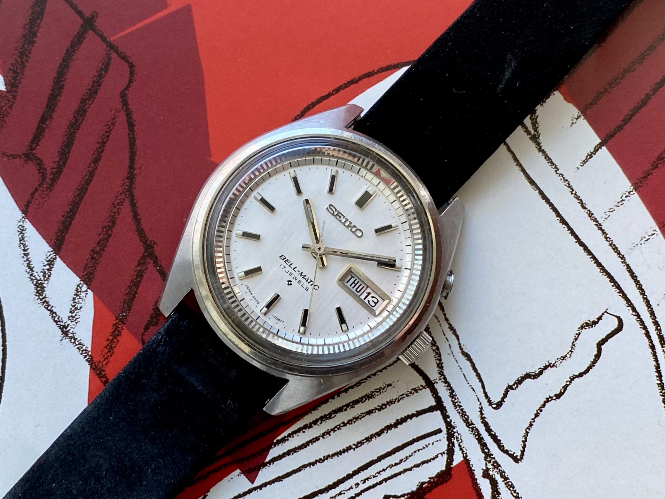 Seiko 4006-7028 Bel-matic Vintage 1970 Vintage Alarm Watch - Summit Watch  Company